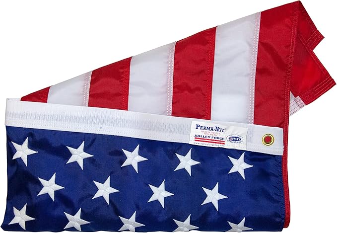American Flag - 100% Made in the USA - 3' x 5' ft - Koralex II 2-ply Polyester - Sturdy, Durable and Patriotic - Great for Gardens, Homes, Patios and Cars – By Valley Forge Flag