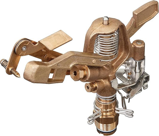 5 Pack 3/4 Inch Thread Heavy Duty Brass Impact Impulse Sprinkler System Head - 55016