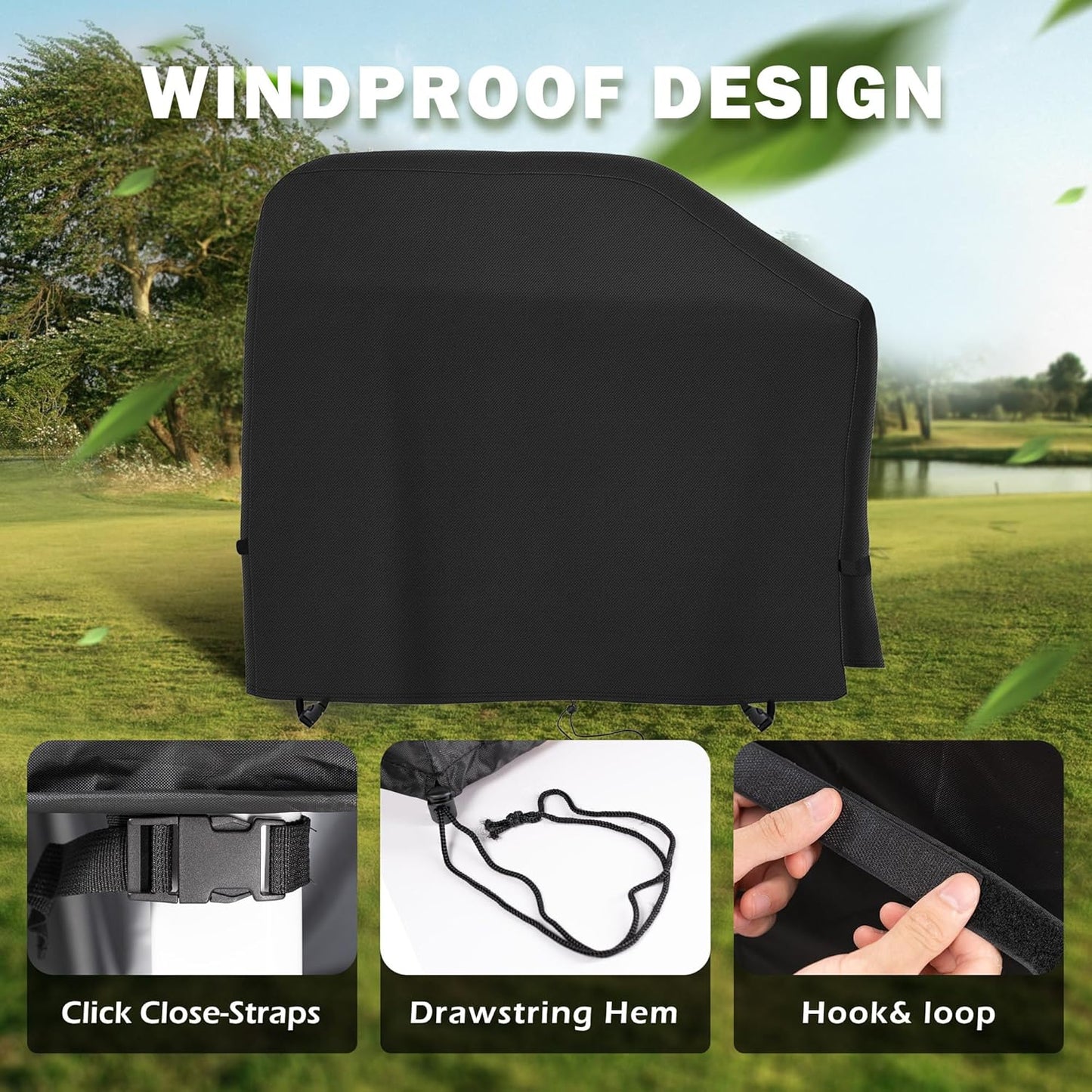 Grill Cover for Traeger Woodridge Pellet Grill TFB86MLH, Outdoor Griddle Cover for Traeger Pellet Smoker Grill, Waterproof BBQ Grill Cover for All Weather