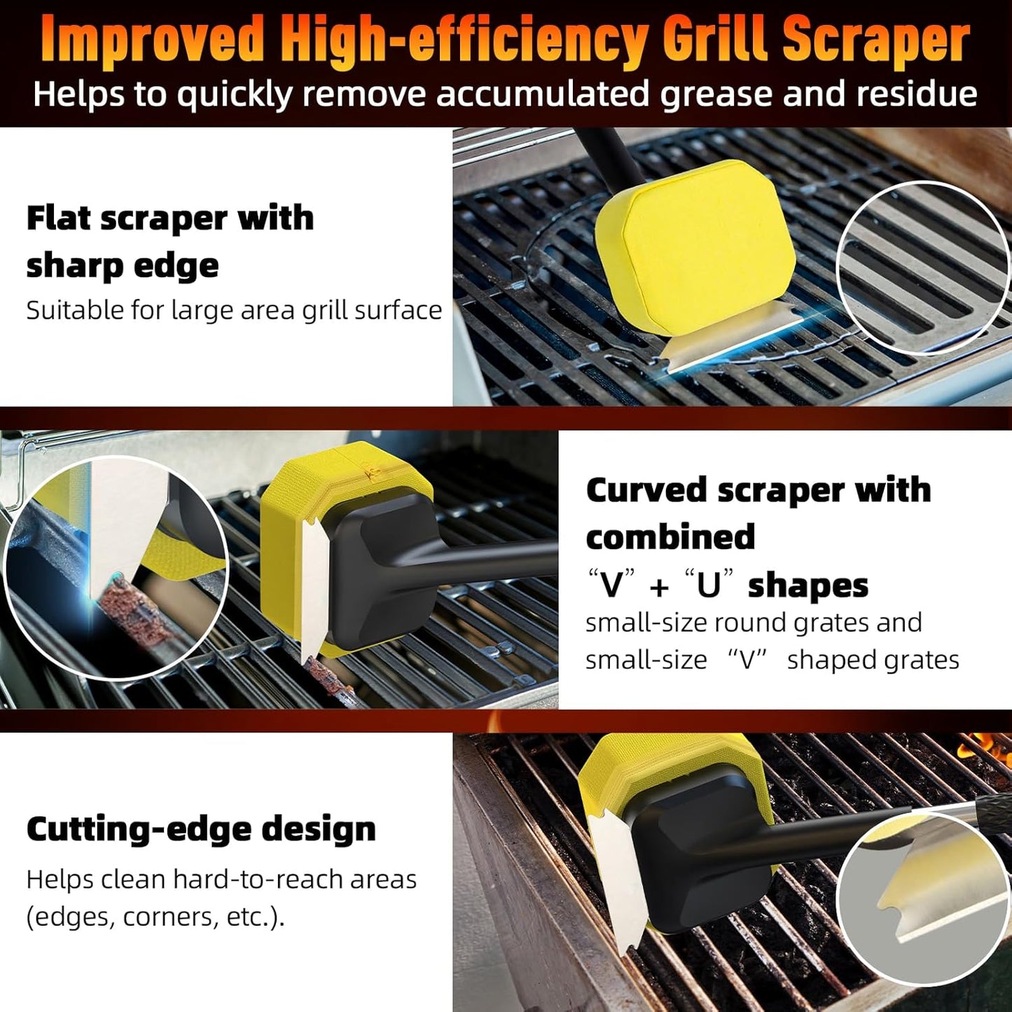 Bristle-Free Steam Cleaning Grill Brush, Safe for All Grill Griddle, Heat-Resistant Head, BBQ Grilling Gift for Men