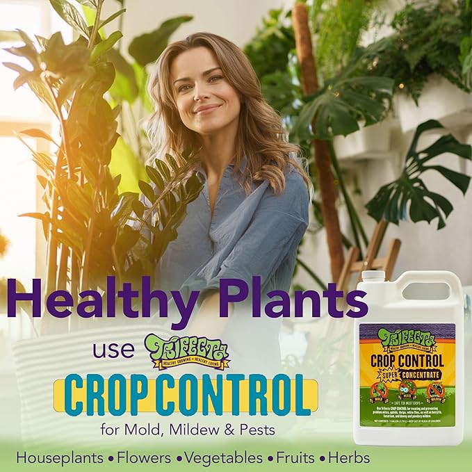 Trifecta Crop Control Super Concentrate All-in-One Natural Pesticide, Fungicide, Miticide, Insecticide, Help Defeat Spider Mites, Powdery Mildew, Botrytis, Mold, and More on Plants - Gallon