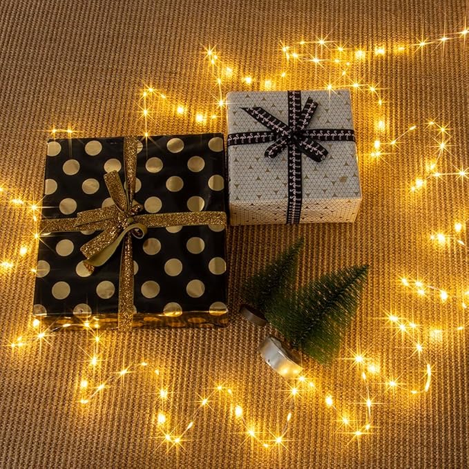 Fairy Lights Plug in,66FT 400 LEDs Waterproof String Lights,Twinkle Light with Remote for Outdoor Indoor Christmas Wedding Birthday Garden Party Decorations,2 Inch Space,Warm White