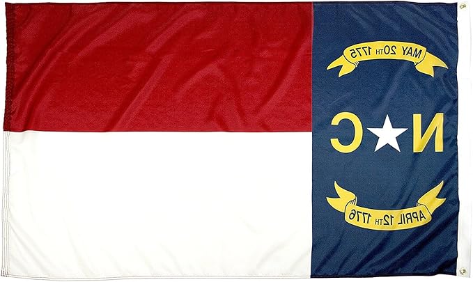 FlagSource North Carolina Nylon State Flag, Made in the USA, 5x8'