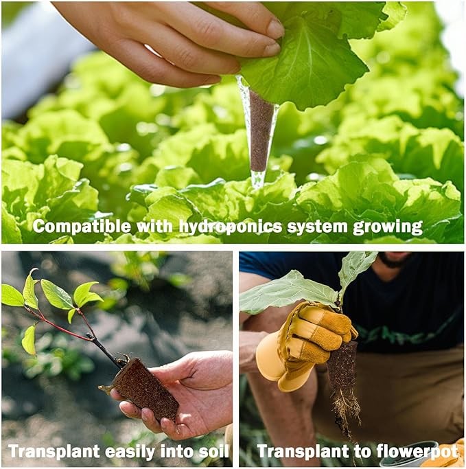 80 Pack Grow Sponges for Hydroponics,Replacement Root Growth Sponges Seed Starter Pods Compatible with AeroGarden Seed Starter Sponges Kit for Hydroponic Indoor Garden System