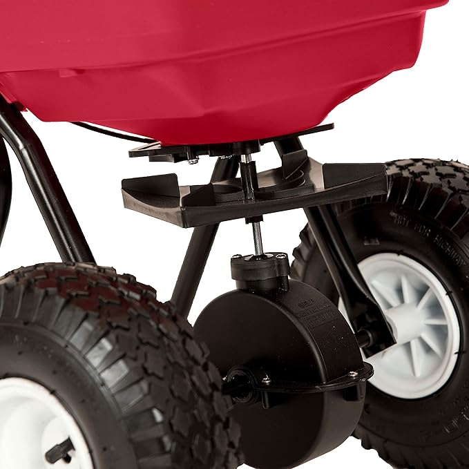 EarthWay 2050P 80lb Broadcast Spreader, Lawn Aerator, Fertilizer Spreader, 80lb Capacity, Pre-Assembled, with Rustproof Poly Hopper and Adjustable Drop Rate for Lawn Care & Seed Spreading