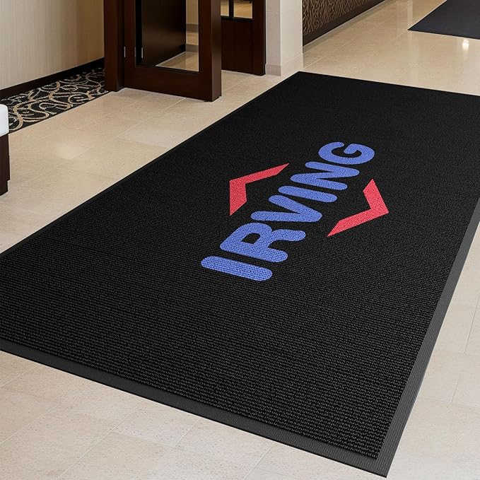 Custom Area Rug with Any Logo Size Color Shape Floor Entryway Door Mat Welcome Carpet for Business Home Indoor/Outdoor Non Slip Washable Durable