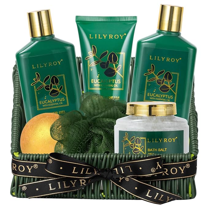 Christmas Gifts for Women - 7 Pcs Luxury Bath and Body Gift Basket Set Spa Gift Basket Set for Women, Gift with Bath Bomb | Perfect Valentine's, Birthday, Mothers Day Gifts, Gift Set for All Occasion