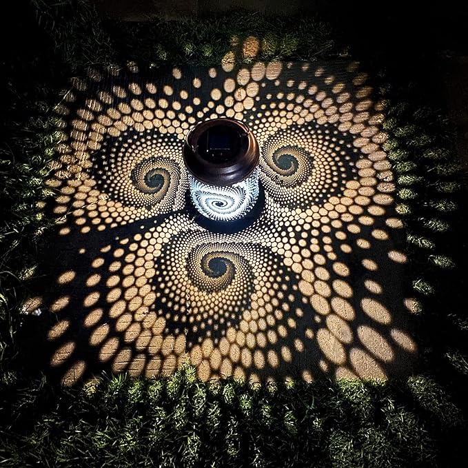 4 Pack Solar Lanterns Outdoor Hanging Lantern Metal Waterproof LED Lantern with Solar Powered Garden Patio Decorations Decor Lantern with Handle Christmas Gift Idea