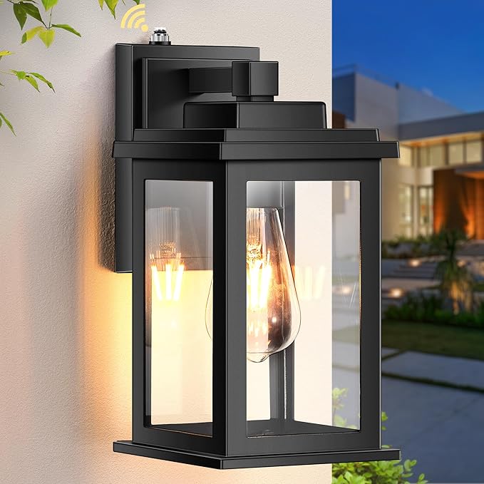 VIANIS Dusk to Dawn Outdoor Lights for House, Black Outdoor Light Fixture, Waterproof Exterior Lighting Fixtures Wall Mount, Outdoor Wall Lights for House, Garage, Garden, Porch,Hardwired, Non-Solar