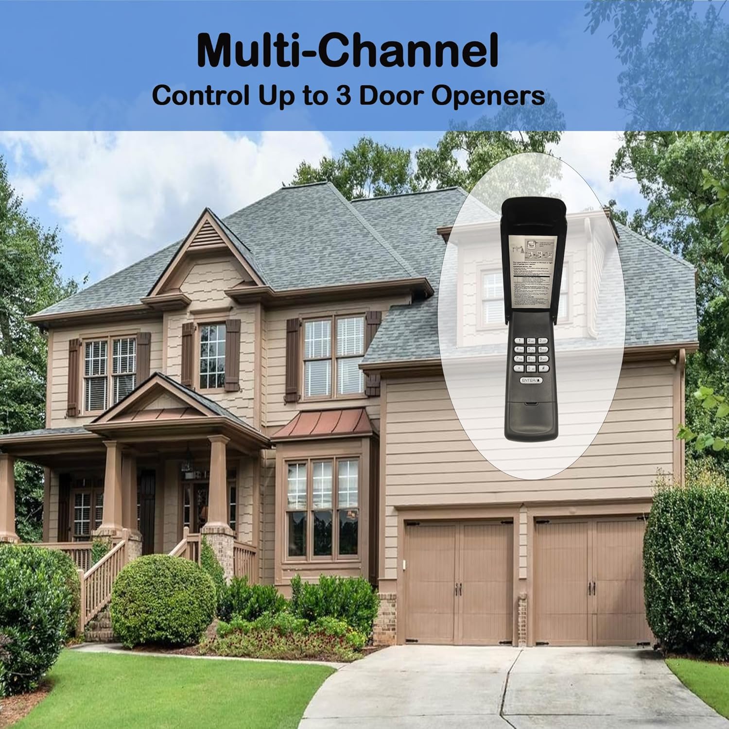 Black Garage Door Opener Keypad for liftmaster Chamberlain Craftsman Openers Produced Since 1993, Wireless Keyless Entry keypad, Replaces 877MAX, 878MAX, G940EV-P2, 877LM, 377LM, 977LM