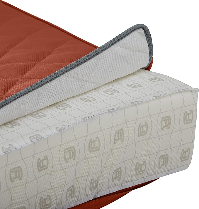 Classic Accessories Montlake FadeSafe Water-Resistant 25 x 22 x 4 Inch Wide Back Patio Quilted Lounge Cushion, Spice