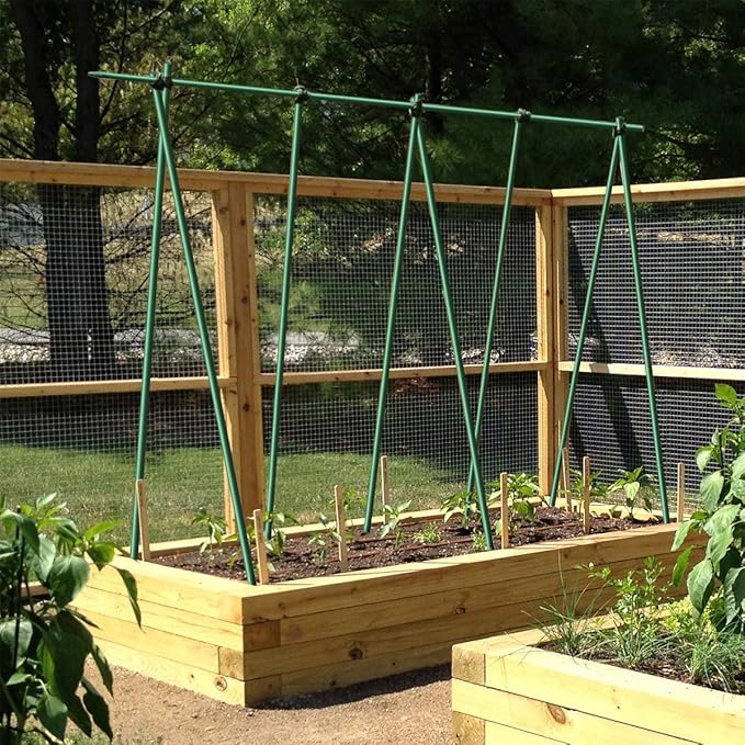 Garden Stakes 3Ft 50 Pack, 1/4-Inch Dia Ecofriendly Plant Stakes/Tomato Stakes/Green