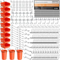 INCLY 330PCS Upgraded Pegboard Accessories Organizer Kit, Peg Board Hooks Assortment with Bins & Cups for Organizing Tools, Fit 1/8 or 1/4 inch Pegboard for Garage Workshop Wall Hanging Tools