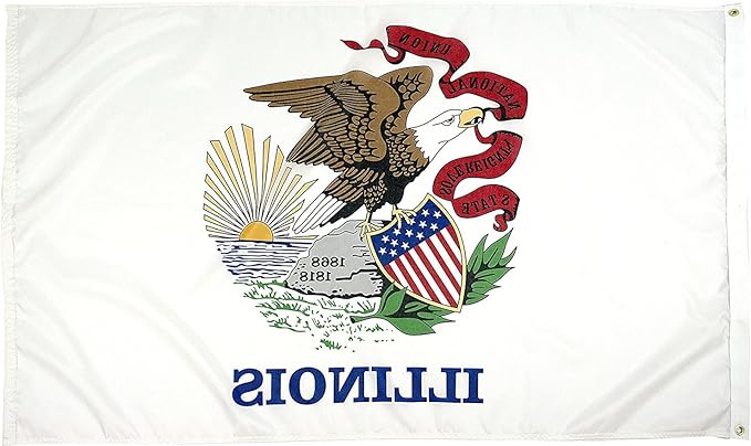 FlagSource Illinois Nylon State Flag, Made in the USA, 4x6'