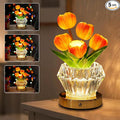 Tulip Flower Lamp with Diamond Vase, 3 Color LED Night Light, Dimmable Touch Control, Artificial Floral Decor for Bedroom Bar Coffee Shop Wedding Birthday Gifts for Women Christmas Valentine Day