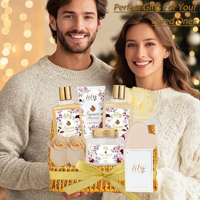 Christmas Gifts for Women - 9 Pcs Luxury Bath and Body Gift Basket Set Spa Gift Basket Set for Women, Gift Set | Perfect Valentine's, Birthday, Mothers Day Gifts for Mom, Gift for Mom All Occasion