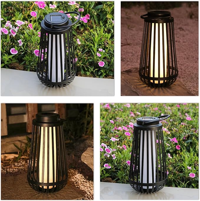 Afirst Solar Lanterns Outdoor, Hanging Solar Lights Waterproof Hollow Out Decorative LED Lanterns for Yard, Patio, Lawn, Tabletop, Pathway, Landscape, Garden Decor Gifts