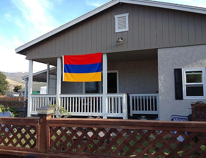 Armenia Flag 4x6FT Armenian National Polyester Flag With 2 Grommets For Patriotic Armenian Themed Festival Events Party Decoration(Armenia, 4x6FT)