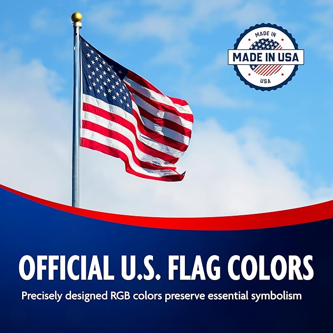 Carrot-Top Patriarch Polyester American Flag for Outside & Inside 5x8 - US Flag, Outdoor, United States Flag Made in USA, Heavy Duty w/Brass Grommets