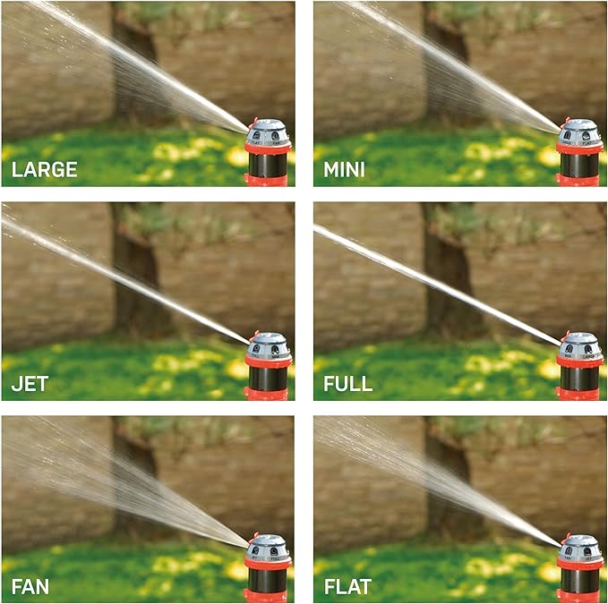 Eden 96122 6-Pattern Mobile Rotary Sprinkler Bundle with Melnor 65131AMZ Mini Oscillator Sprinkler, Waters Up to 80 ft. Diameter