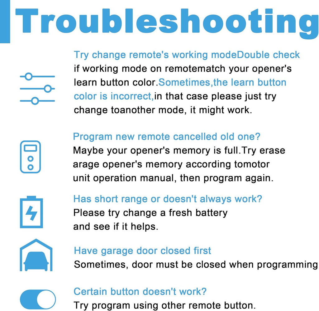 Garage Door Opener Keypad with 2 Garage Door Opener Remote for Liftmaster Chamberlain Craftsman Garage Door Opener Remote Keypad 877MAX 893LM 893Max 971LM 371LM, Purple Yellow Red Orange Learn Button