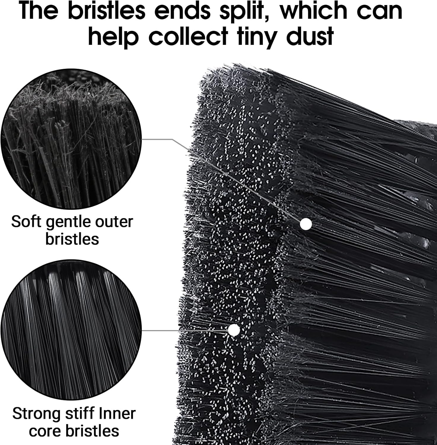 Push Broom Outdoor Heavy Duty,Masthome 24" Push Broom with Stiff Bristles,Heavy Duty Garden Broom,Outdoor Stiff Sweeping Broom for Garage Yard Patio Deck Concrete Wood Stone Floors Scrub and Cleaning