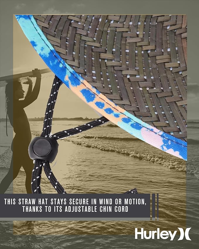 Hurley Men's Straw Hat - Bayside Lifeguard Straw Sun Hat