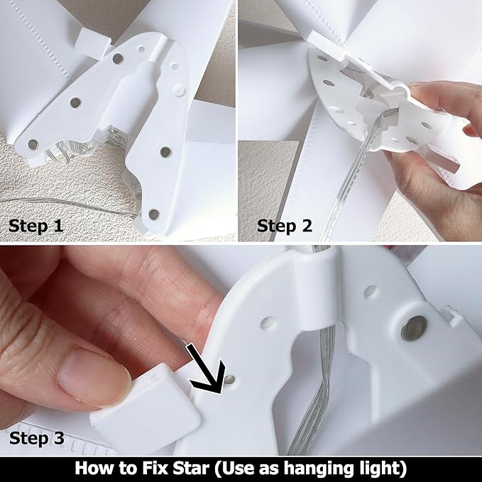 FUCHSUN 23 Inch 90 LED Moravian Star Light, Christmas Tree Topper Hanging Stars Lights Outdoor, Color Changing & 6 Lighting Modes, Ceiling Balcony Xmas Party Porch Yard Room Holiday Wedding Decoration