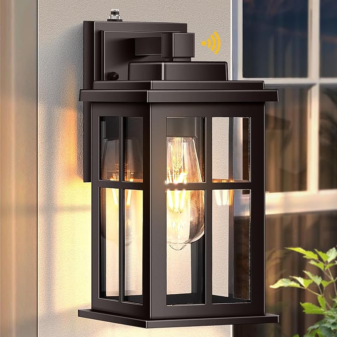 Bronze Outdoor Lights for House, Dusk to Dawn Exterior Lighting Fixtures, Outdoor Wall Lights for House, Garden, Entryway, Doorway, Anti-Rust, Waterproof, E26 Socket