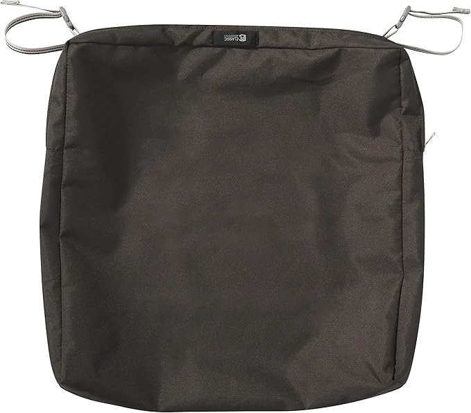 Classic Accessories Ravenna Water-Resistant Patio Chair Seat Cushion, 18 x 18 x 2 Inch, Espresso, Patio Furniture Cushions