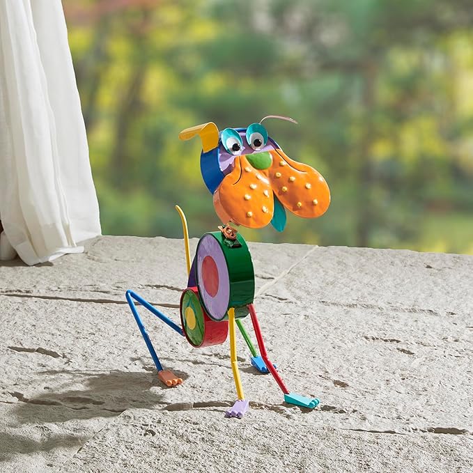 Glitzhome Metal Novelty Garden Statue Outdoor Decoration