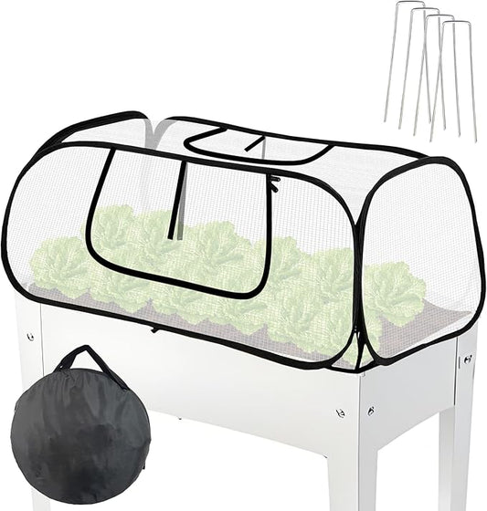 45"*22"*16"Garden Plant Covers with Two Air Hole and Breathable Mesh for Raised Beds, Accelerator Plants Cover, Mini Greenhouse Cover, Frost Cover for Plant Vegetable Seedling Protector 1PCS
