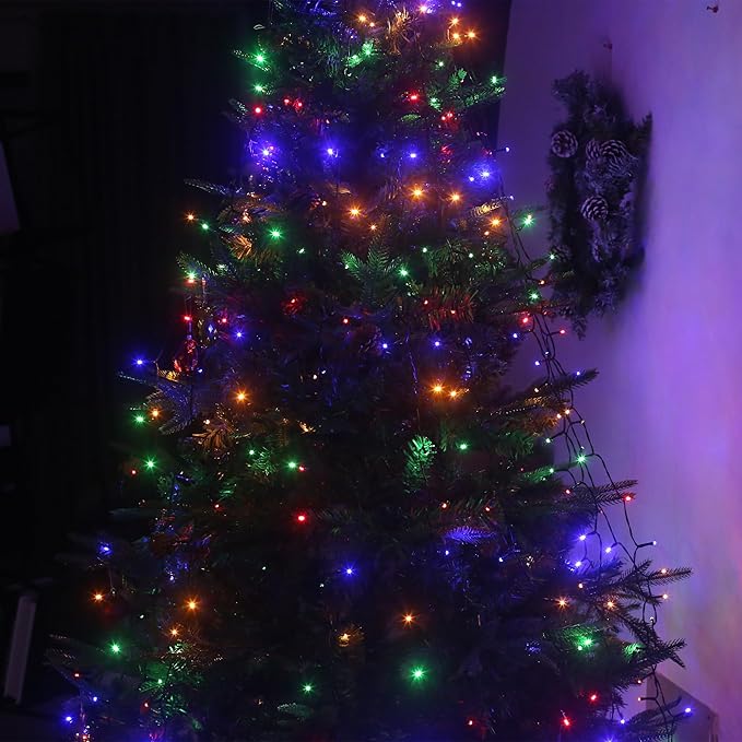 Christmas Lights,200 LED 72FT Outdoor/Indoor Christmas Lights Plug in with 8 Modes & Timer & Memory Function, Waterproof Christmas Lights Outdoor for Holiday Party Christmas Tree Deco