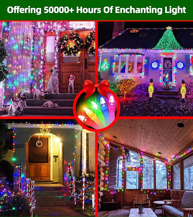 750 LED 246FT Christmas Lights Outdoor, Super Long Waterproof Christmas String Lights with 8 Modes, Christmas Tree Lights with Timer Memory for Fence Garden Xmas Wedding Party Decor Multicolor