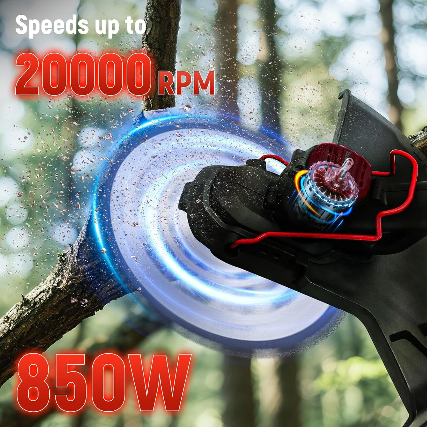 ALSO GO 20V Weed Wacker Cordless, 14" Weed Eater Battery Powered, 500W Brushless Motor, 4.0Ah Battery, 18000RPM, Lightweight Lawn Edger Grass Trimmer for Lawn Garden Yard