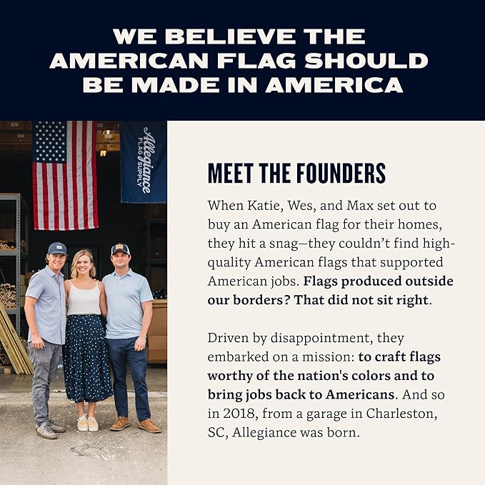 American Flag | American-Sourced Nylon Fabric, Embroidered Stars, Hand-Stitched | Proudly Made in USA (5' x 8')