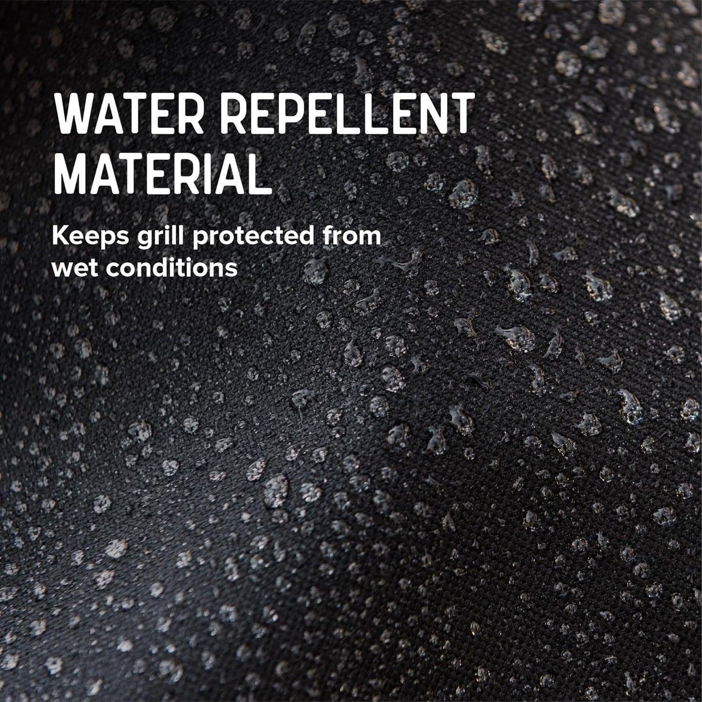 66" Gas Grill Cover for 5&6-Burner Grill, Water-Resistant Heavy Duty Polyester PVC Blend, Adjustable Straps, Built-In Pouch, Designed for Standard 5 & 6-Burner BBQ Grills, Black - 700-20142