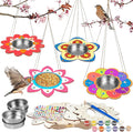 Fennoral 4 Pack Bird Feeder Kits for Kids Make Your Own Bird Feeders Wooden Art and Craft for Girls Boys Ornaments DIY to Paint Bird Feeders Craft for Spring Garden Outdoor Summer Activities Project