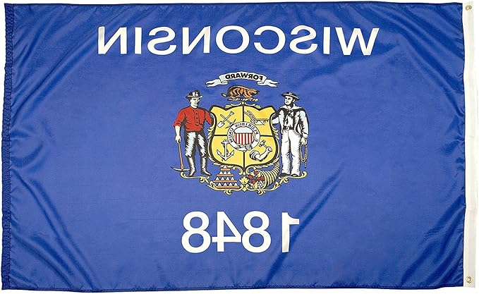 FlagSource Wisconsin Nylon State Flag, Made in the USA, 3x5'
