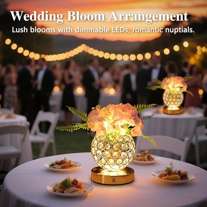 Pink Artificial Hydrangea Flower Lamp, 3 Color Dimmable Touch Control Night Light, Christmas Birthday Gifts for Women, Artificial Hydrangea Flower Table Lamp Decor for Bedroom Bar Coffee Shop Wedding