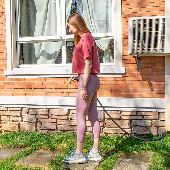 Fevone 50 ft Garden Hose, Heavy Duty Water Hose, Hybrid Polymer, Kink Resistance, Flexible, Durable, Solid Brass Fittings, 3/4" GHT, 5/8" ID, 600 PSI,