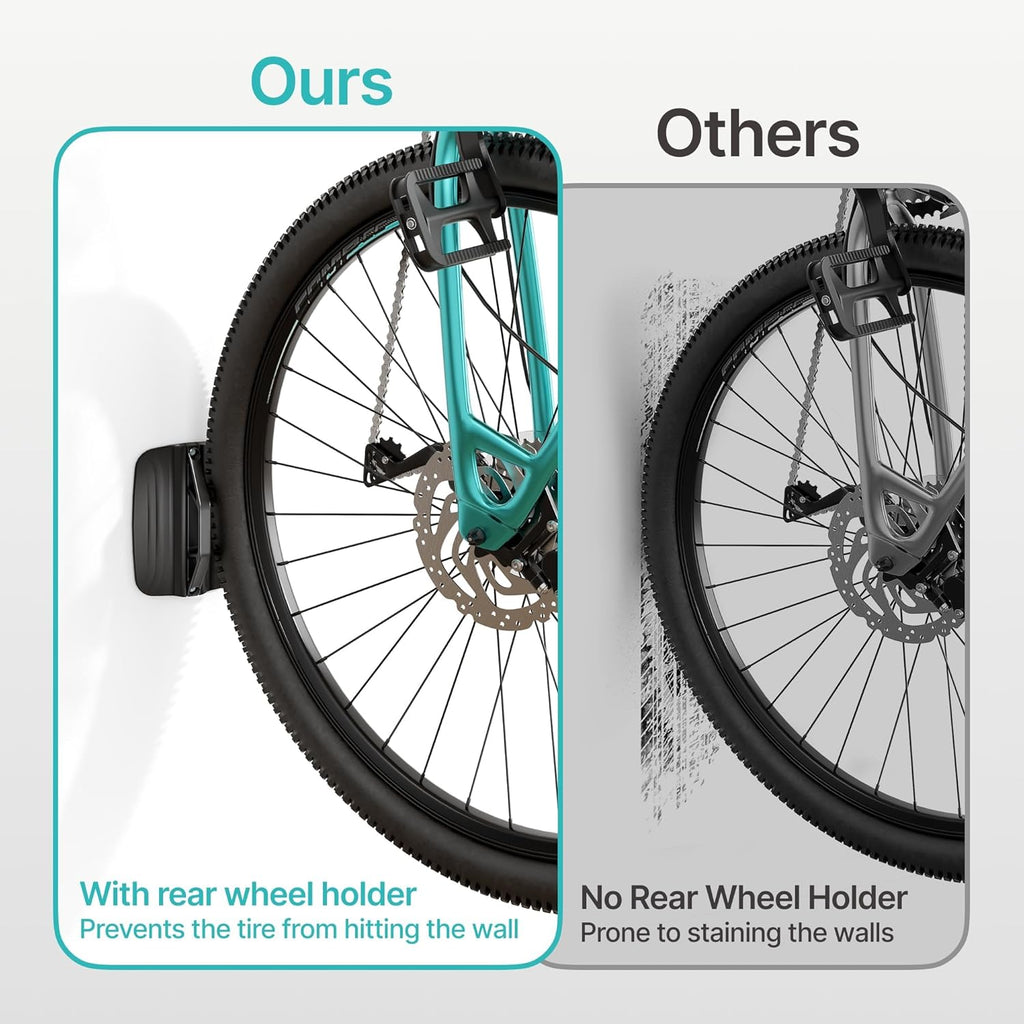 Bike Rack Garage, Bike Wall Mount Heavy Duty, Holds 77 Lbs, Swivel Bike Hangers for Garage, Adjustable Indoor Bike Storage for Bedroom Home Office, 1 Pack