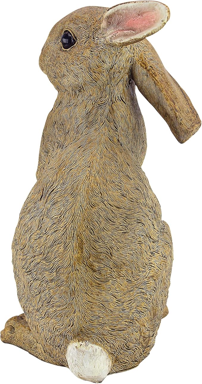 Design Toscano QM200681 Hopper the Bunny Standing Rabbit Indoor/Outdoor Garden Statue, 6 Inches Wide, 11 Inches Tall, Handcast Polyresin, Full Color Finish