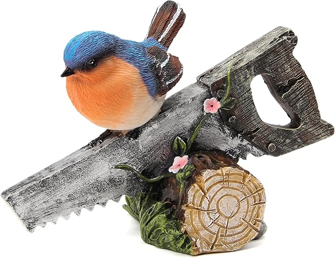 Bird Statue for Garden Decorations,Animal Blue Bird Figurines for Indoor Outdoor Backyard Yard Porch Patio Lawn Outside Home Shelf Decor,Garden Sculptures & Statues,Bird Lover