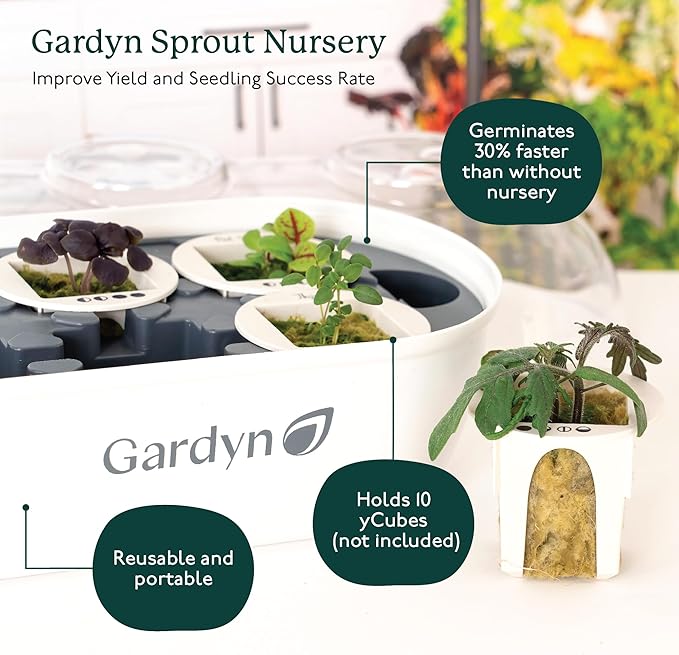 Gardyn Indoor Garden Nursery - Indoor Germination, Hydroponic Growing System - Seed Starter Tray Works with Gardyn Home Tower Gardens, Vertical Garden Planters & Microgreens Growing Kits