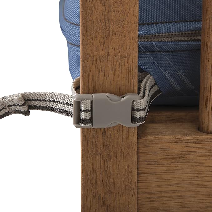 Classic Accessories Ravenna Water-Resistant 17 x 15 x 2 Inch Patio Seat Cushion, Empire Blue, Chair Seat Cushion