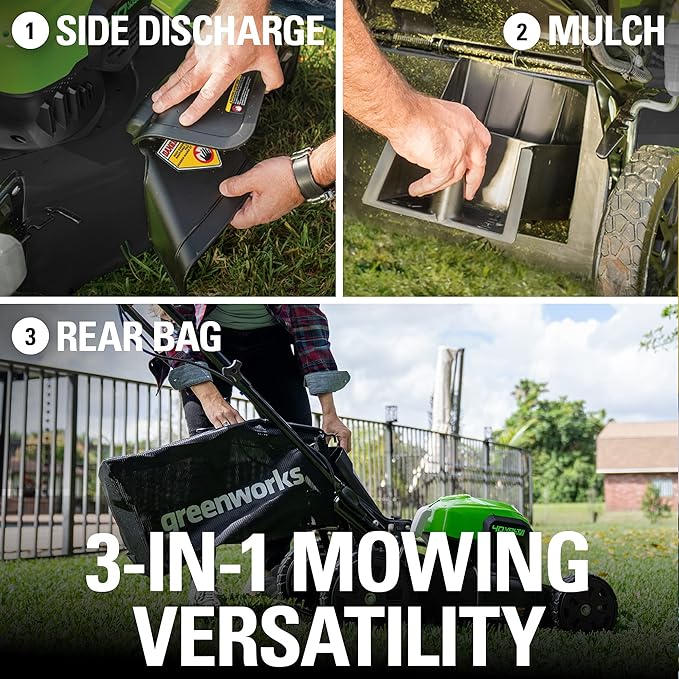 Greenworks 40V 21" Brushless Cordless (Self-Propelled) Lawn Mower (75+ Compatible Tools), 5.0Ah Battery and Charger Included