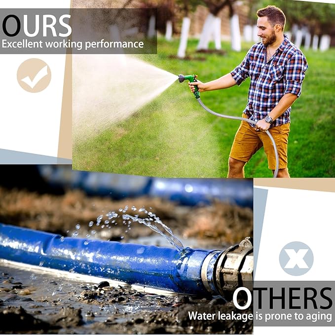 Frienda Heavy Duty Steel Wire Flexible Tubing with Fasteners PVC High Pressure Drain Hose Tube Pond Tubing Clear Wire Reinforced for Pond Bilge Pump Vacuum Suction Hose(6.6 Ft, 3/4 Inch Id)