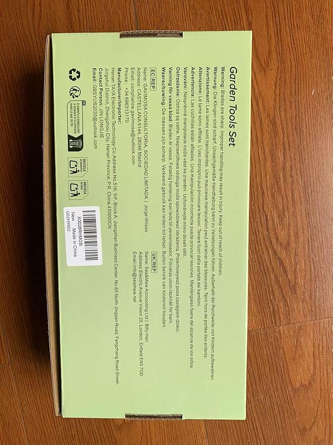 6 Pcs Garden Tool Set, Gardening Hand Tools Aluminum Alloy Starter Kit with Garden Bag, Heavy Duty Outdoor Tool Set with Ergonomic Handle, Gardening Gifts (No Flower Pattern)