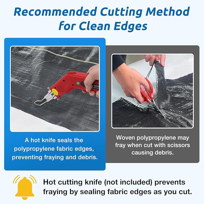 8ft x300ft Black Weed Barrier Landscape Premium Fabric-Heavy Duty Woven Ground Cloth with Superior Permeability Weed Control Convenient Design